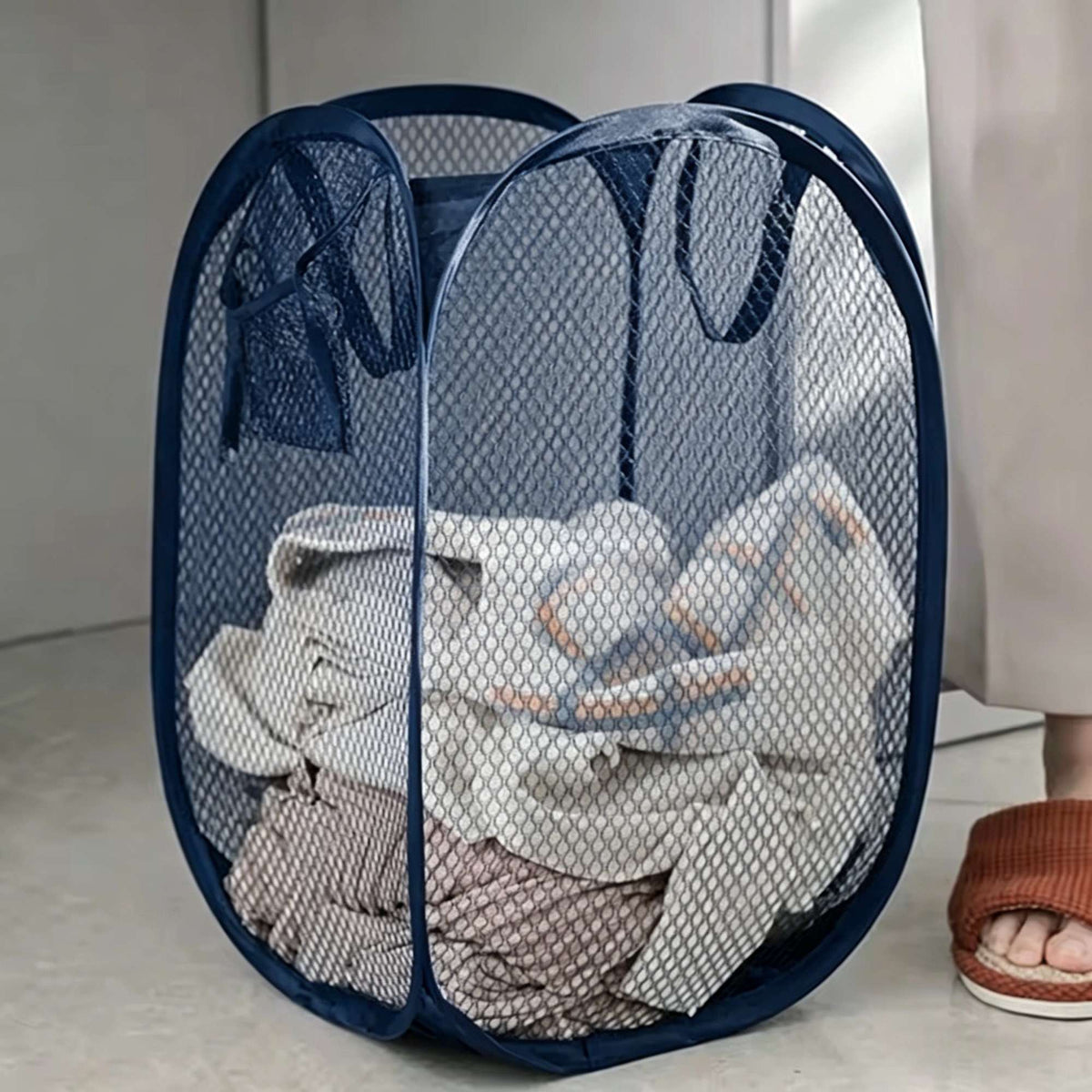 Cesto Dobrável para Separação de Roupa Suja