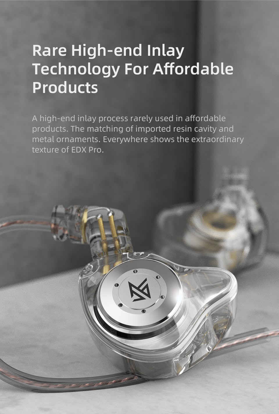Kz edx pro fones de ouvido