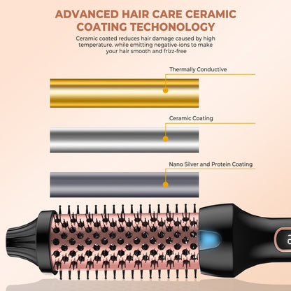 3 em 1 escova térmica iônica aquecida redonda escova iônica modelador de cabelo/