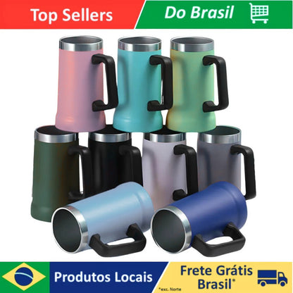 Caneca copo térmico com alça