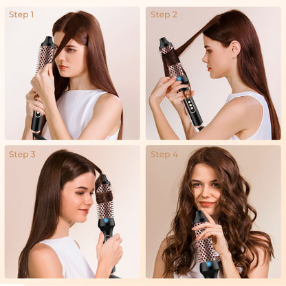 3 em 1 escova térmica iônica aquecida redonda escova iônica modelador de cabelo/