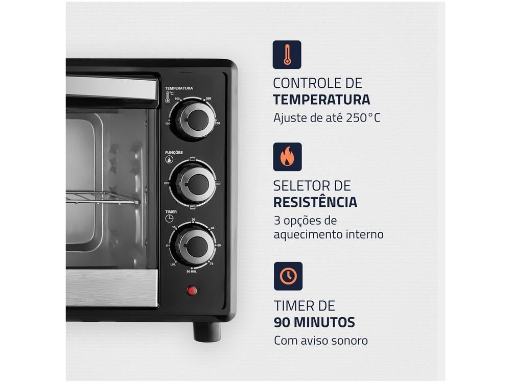Forno Elétrico de Bancada Mondial Multifuncional 42L