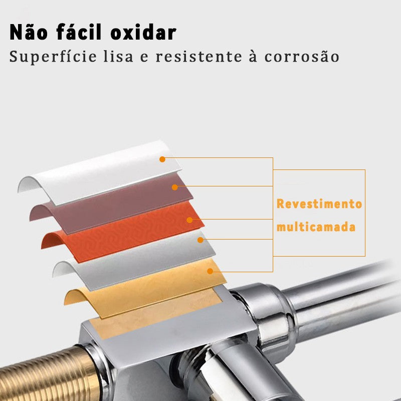 Torneira para Cozinha com Bico Flexível e Jato Duplo