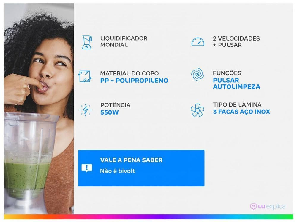 Liquidificador Mondial Easy Power 550W