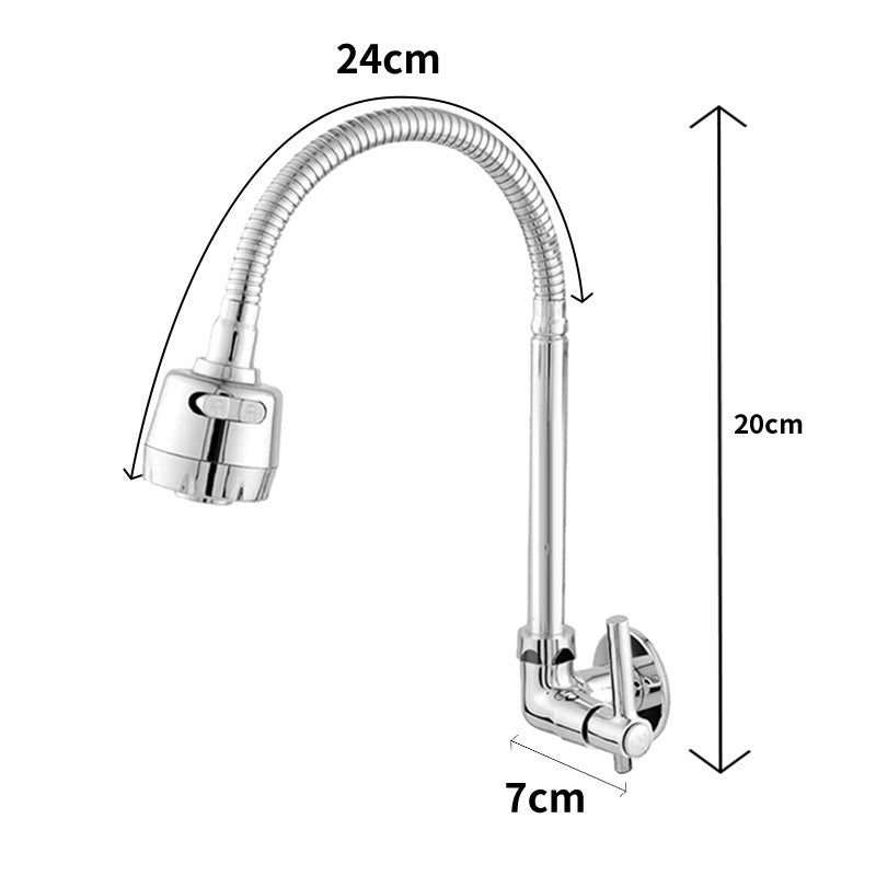Torneira para Cozinha com Bico Flexível e Jato Duplo