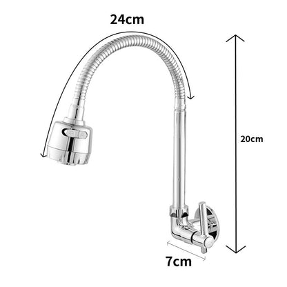 Torneira para Cozinha com Bico Flexível e Jato Duplo