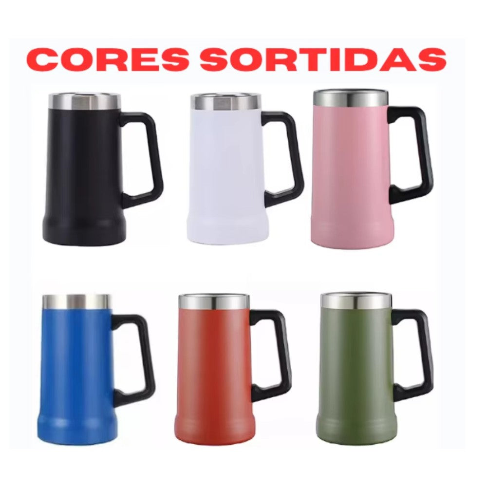 Caneca copo térmico com alça